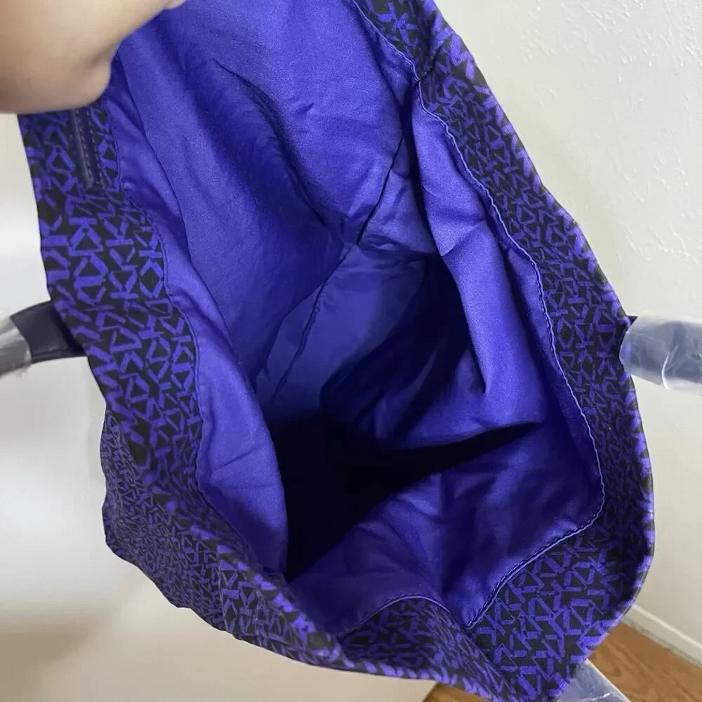 NWOT KENZO parfum purple logo canvas tote bag